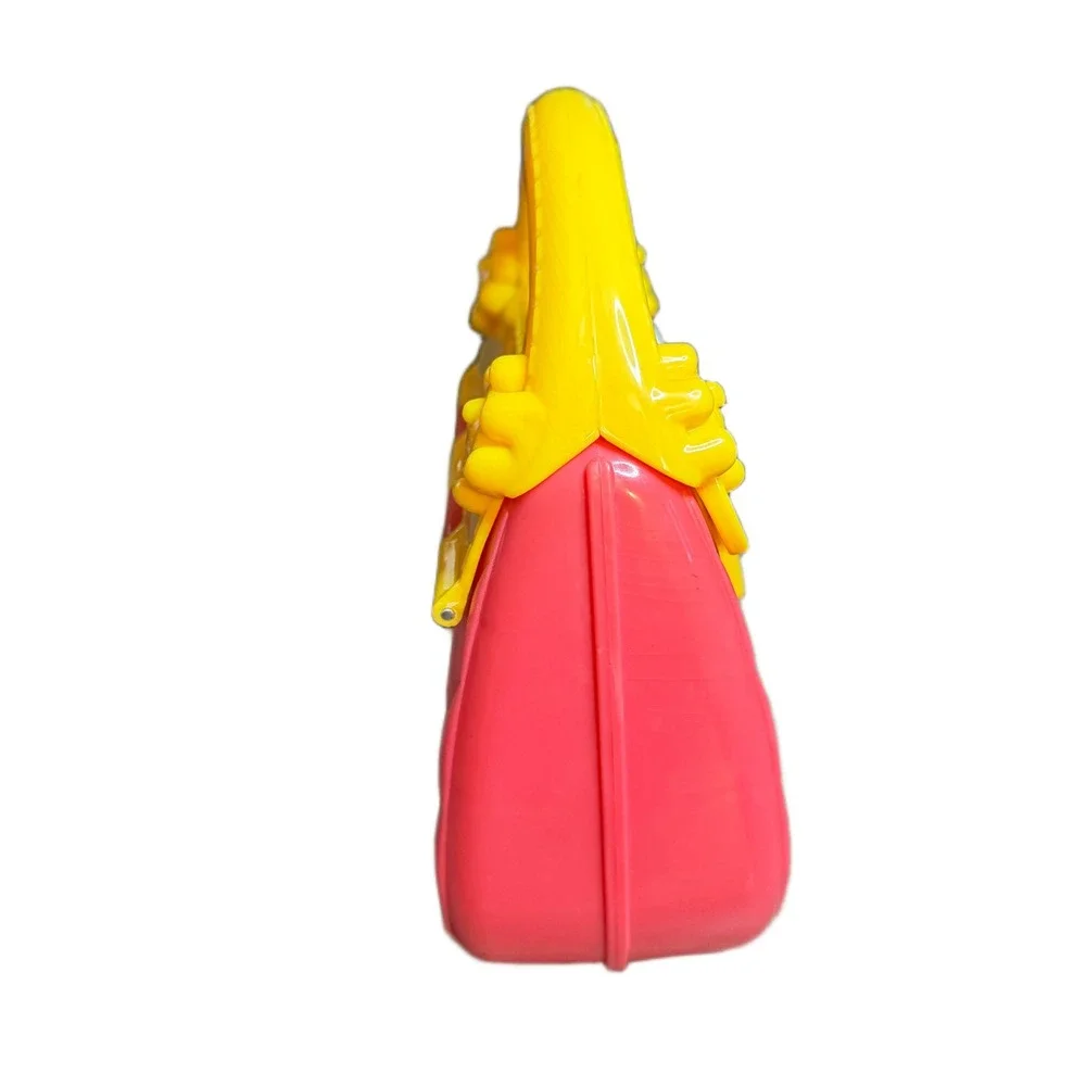 Mattel Sesame Street Elmo Zoe Pink Yellow Plastic Toy Purse Handbag 1999 2007